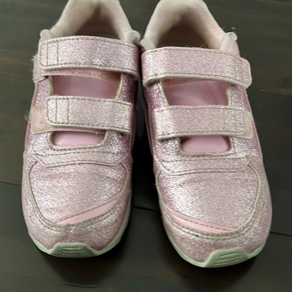 Pink sparkle Pumas toddler